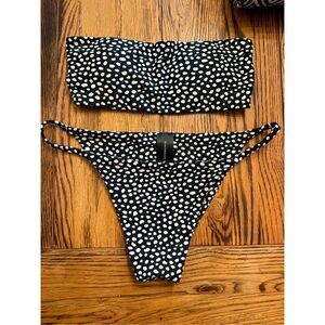 Blackbough Black and White Polka Dot Bikini
